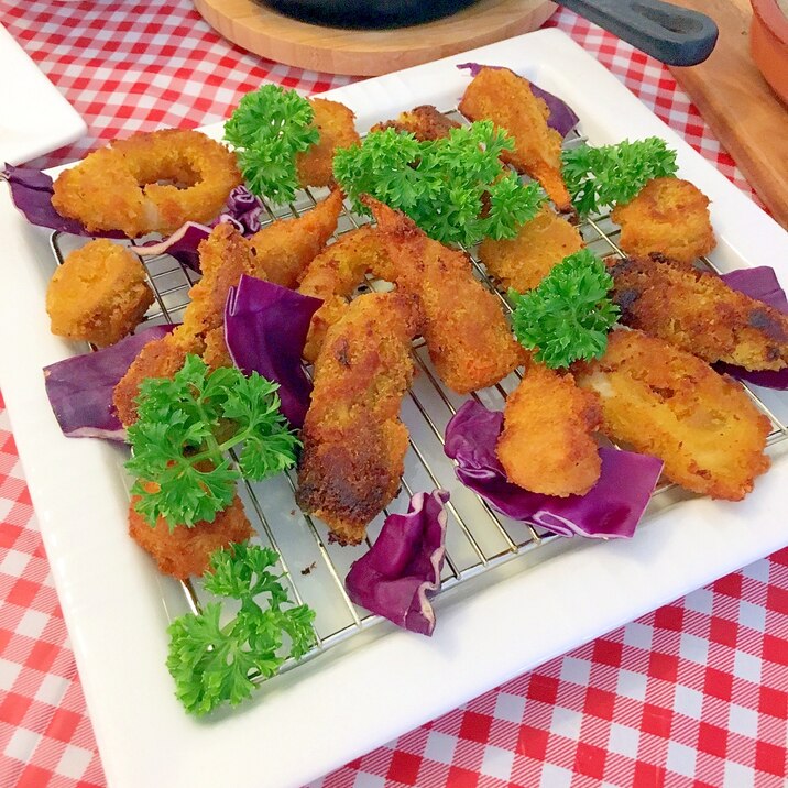 ミックスシーフードフライ に見える全部野菜のフライ レシピ 作り方 By アイール 楽天レシピ